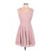 American Rag Cie Casual Dress - Fit & Flare: Pink Dresses - Women's Size Medium