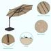 BONOSUKI 11FT Cantilever Patio Umbrella with a Weight Base Beige