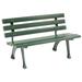 4 L Park Bench With Backrest Recylced Plastic Green