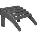 Adirondack Ottoman Patio Footrest 13.5 Inch Folding Footstool For Adirondack Chair (Gray)