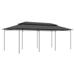 moobody Party Tent Outdoor Gazebo Steel Frame Sunshade Shelter Canopy Anthracite for Backyard Yard Wedding BBQ Camping Festival Shows 236.2 x 117.3 x 106.3 Inches (L x W x H)