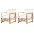moobody Garden Chairs 2 pcs with Cushions and Pillows Bamboo
