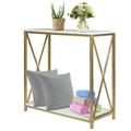 GoDecor Console Table Sofa Table Entryway Table TV Stand Side Table W/ Storage Shelf for Hallway Living Room Bedroom