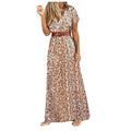 knqrhpse Boho Dress Maxi Dress Casual Dress Waist Printed V-Neck Bohemian Style Dress Skirt Long Women s Women s Dress Casual Dresses Womens Dresses Red Dress Xl