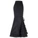 knqrhpse Skirts for Women Maxi Dress Casual Dress Style Fishtail Skirt Women Long Retro Ruffle Punk Vintage Bodycon Skirt Skirt Womens Dresses Black Dress Xxl