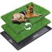 Dog Grass Pad with Potty Tray 45 x 29 2-Pack Replacement Artificial Grass Patch with Drainage Holes Washable Puppy Turf Training Grass for Indoor/Outdoor Portable Potty Pet Loo