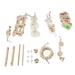 HElectQRIN 8 Pcs Toy Wooden Birds Swing Chewing Toy Pet Birds Cage Hanging Toys Spiral Ladders Vertical Roosting Toys Bird Cage Toys Bird Nest Hanging Toys