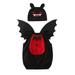 Rovga Girls Outfit Set Clothes Boys Bat Monster Soft Vest Tops Sets With Wing Hat 3Pcs Set For 18-24 Months