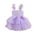Musuos Little Girl Dress Elegant Wedding Tulle Tutu Ball Gown Formal Party Dresses