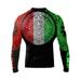 Raven Fightwear Men s Aztec BJJ Rash Guard MMA Red/White/Green