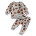 JYYYBF Toddler Baby Boy Girl Halloween Clothes Kids Pumpkin Print Hoodies Tops and Pants 2Pcs Fall Winter Sweatshirt Outfits