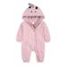 Taqqpue Newborn Toddler Baby Boy Girl Hooded Romper Unisex Infants Cotton Cartoon Shark Zipper Jumpsuits Solid Onesie Outfits Baby Boy Clothes Size 0-24M