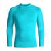 Junior Guards Long Sleeve UV Protective Rashguard - Aqua - YXL/14