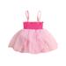 Musuos Baby Girl Dress Adjustable Halter Princess Party Dresses Wedding Party Ball Gown