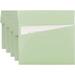 Poly File Folders Letter Size File Jackets Organizer Plastic Envelope A4 Flat Document Holder with Snap Button Closure - Pastel Green