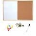 Dry Erase Cork Board 11.8x15.7 Inch Notice Pin Board Memo Board Vision Board Bulletin Board for Office Classroom or Home Mounting Hardware and Push Pins Included Wooden Frame