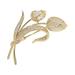 Jewelry Temperament Elegant Artificial Flower Rhinestone Natural Stone Brooch Jewelry Breastpin Rhinestone Party Women Brooch Brooch Pins Alloy Gold