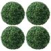 OUNONA 4 pcs Artificial Plant Topiary Balls Fake Green Grass Ball Pendant Hanging Faux Grass Balls