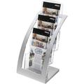 HYYYYH Three-Tier Leaflet Holder 6 3/4w x 6 15/16d x 13 5/16h Silver