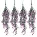 4 Pcs Artificial Hanging Plants Fake Ferns Hanging Vines for Home Garden Indoor Outdoors Wedding Party Fuchsia