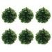 6pcs Simulated Grass Ball Plastic Grass Ball Art Flower Arrangement Ornament Fake Plant Ball for Home Garden Wedding 10cm