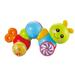 Hemoton Press and Crawl Toy Caterpillar Push Rattle Toy Activity Toy for Toddler Kids Children (Random Colorï¼‰