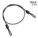 3 Colors MTB Bike Rope Security Safety Rope Anti-theft Ropes Steel Cable Lock Cycling Strong Wire Road Bike Lock Bicycle Lock Wire BLACK 0.5 METERS