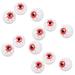 Halloween Red Plastic Ping Pong Eyeballs 12 Counts Spooky Decor Ping Pong Table Balls Party Favor Horror Props Decoration Mask Dolls Floral Craft DIY Trick or Treat Haunted House Pack of 1