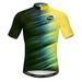 Sponeed Cycling Jersey Men Bicycle Shirts Short Sleeve with Pockets Cycle Clothing Apparel Green XXL