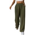 Quealent Womens Pants Trendy Women s Golf Pants Stretch Work Ankle Pants High Waist Dress Pants with Pockets for Yoga Business Travel Casual (Green L)