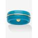 Women's 14K Turquoise Gold Ring Band by PalmBeach Jewelry in Turquoise (Size 9)