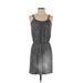 Ann Taylor LOFT Casual Dress - Mini Scoop Neck Sleeveless: Black Dresses - Women's Size X-Small Petite