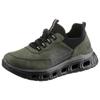 Slip-On Sneaker RIEKER SPORT, Damen, Gr. 37, grün (grün, schwarz), Textil, Lederimitat, sportlich, Schuhe Sneaker, zum Schlupfen