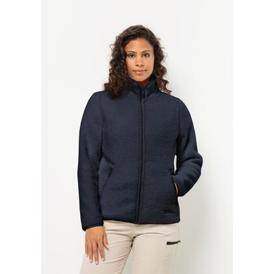 Fleecejacke JACK WOLFSKIN "HIGH CURL JACKET W", Damen, Gr. L (42/44), blau (night, blau), Hauptmaterial: 100% Polyester; Futter: 100% Polyester (recycled), Jacken Image