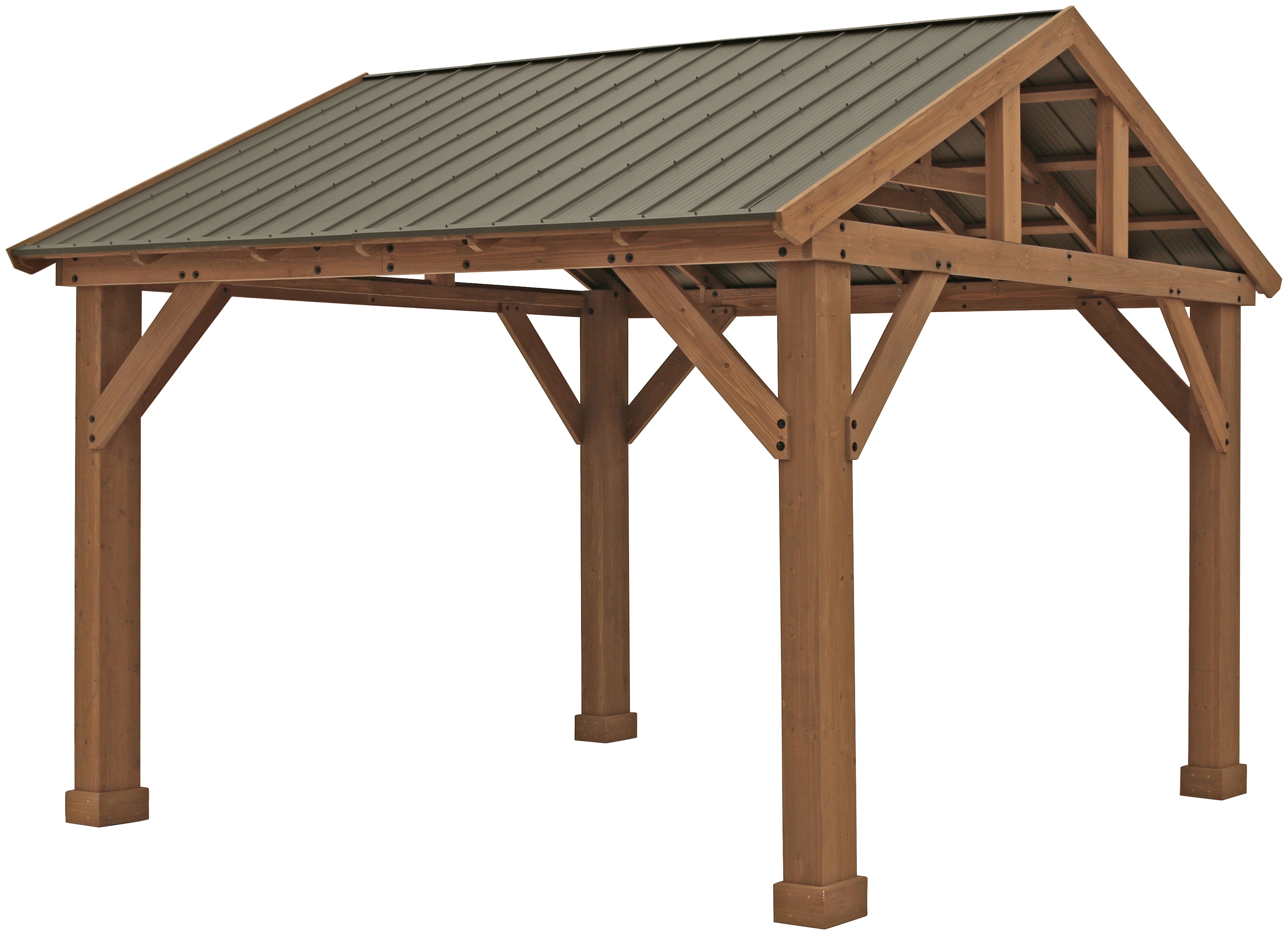 Holzpavillon WESTMANN "Yukon 14x12", beige, B/H/T: 427cm x 330cm x 366cm, Pavillons, BxT: 427x366 cm