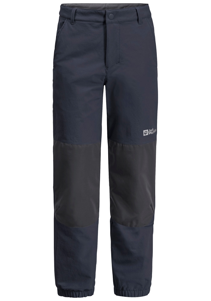 Outdoorhose JACK WOLFSKIN "RASCAL WINTER PANTS K", Kinder, Gr. 104, Normalgrößen, blau (night, blau), Obermaterial: 92% Polyamid, 8% Elastan; Kontrast: 100% Polyester; Futter: 100% Polyester, Hosen Image