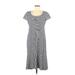 Ella Moss Casual Dress - DropWaist: Black Stripes Dresses - Women's Size Medium