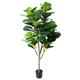 Artificial Plant Tall 5ft Faux Fiddle Leaf Fig Tree in Pot,Artifical Tree for Home Decor, Fake Tree with Ficus Lyrata Leaves Greenery for Home Office,Indoor Floor,Outside Decoration,Housewarming Gift