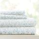 Linen Market Sheet Set, Microfiber, Burst of Vines Light Blue, Full