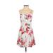 ASOS Casual Dress - Mini Square Sleeveless: White Floral Dresses - Women's Size 0