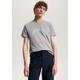 T-Shirt TOMMY HILFIGER "MONOTYPE ROUNDLE TEE" Gr. S, grau (medium grey heather) Herren Shirts T-Shirts