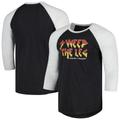 Men's Contenders Clothing Black/White Cobra Kai Sweeper 3/4-Sleeve Raglan T-Shirt