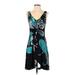 Elie Tahari Casual Dress - Fit & Flare: Black Baroque Print Dresses - Women's Size 0