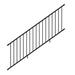 Deckorators Rapid Rail Textured Black Aluminum Stair Railing Kit (Posts Sold Separately) Metal in White | 36 H x 89.5 W x 2.36 D in | Wayfair