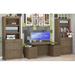 Hokku Designs Junus Sit-Stand Storage Desk w/ Two File Drawer Bookcases Wood in Gray | 57 W x 28 D in | Wayfair 067857C716214EB0B715AC66BD7D35DE