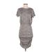 Fate Casual Dress: Gray Animal Print Dresses - Women's Size Small