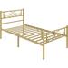 Red Barrel Studio® Graceful Scroll Platform Bed w/ Multiple Size & Color Wood in Yellow/Black/Brown | Twin XL | Wayfair