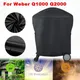 Housse de protection imperméable noire pour barbecue pour Weber Q1000 Q2000 54x76x69cm 210D