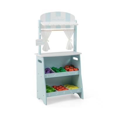 Costway Kid's Farmers Market Stand-Blue