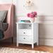 Willa Arlo™ Interiors Shirl 2-Drawer Nightstand w/ USB Port Wood in White | 23.6 H x 18.5 W x 15.7 D in | Wayfair 7ADA4E7B259C44BD8C4DF72EC72D5235